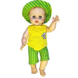 Vintage AE Boy Made of Snips, Snails, & Puppy-dogs' Tails in a Drink & Wet Doll